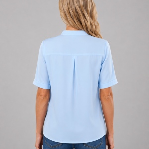 Women's V-Neck Half Sleeve Blouse ?C Elegant Everyday Top - Image 2