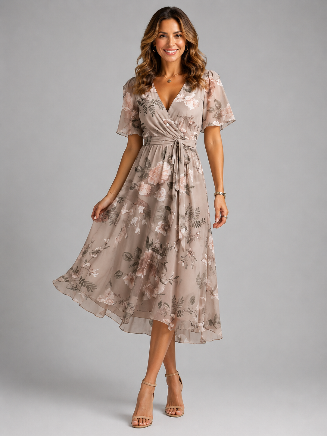 Junia Floral Wrap Dress - Image 5