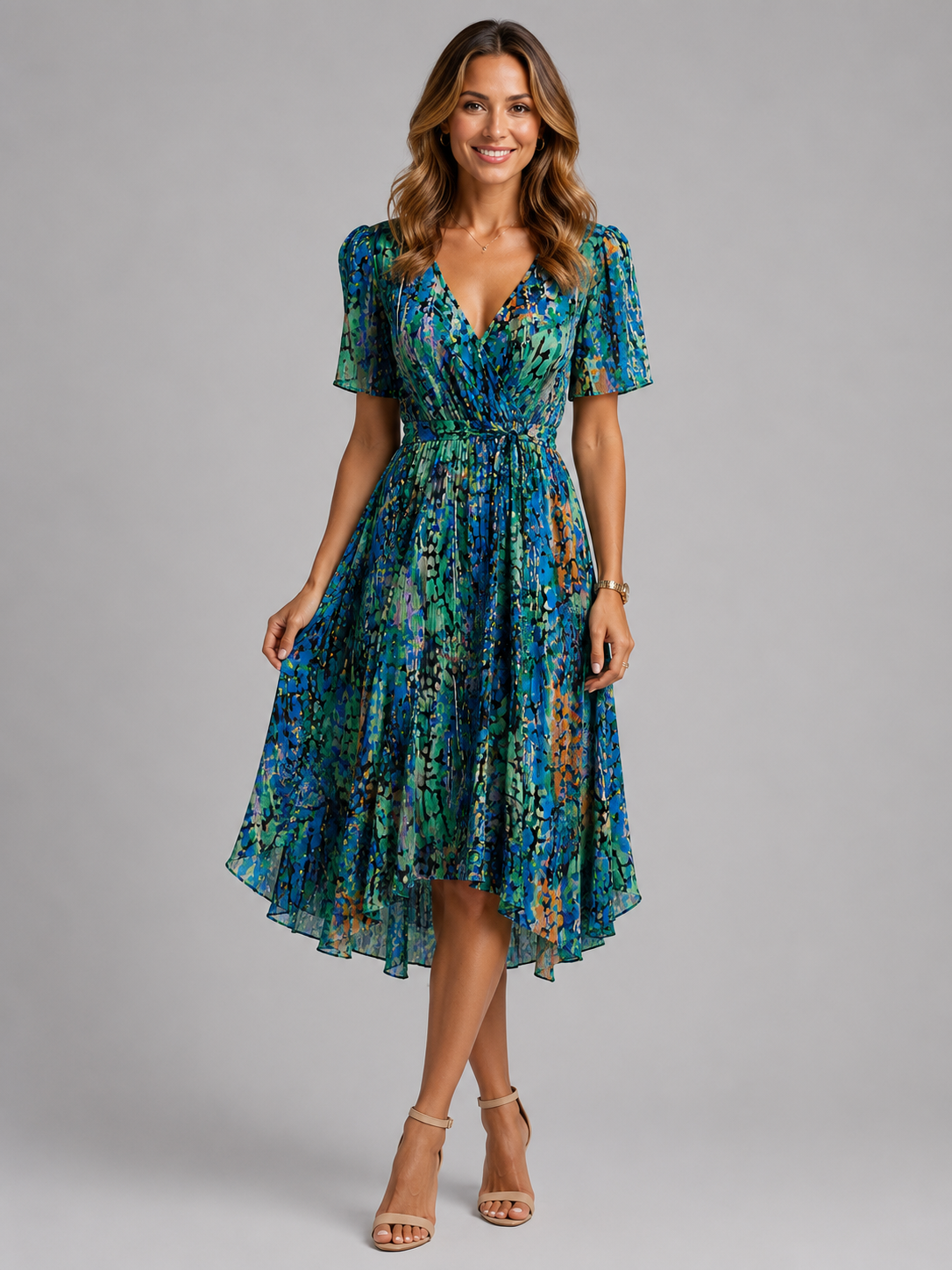 Junia Floral Wrap Dress - Image 1