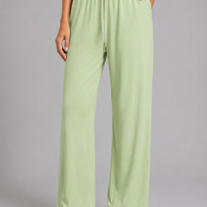 Women's Relaxed Drawstring Trousers ?C Wide Leg Casual Fit - Image 4