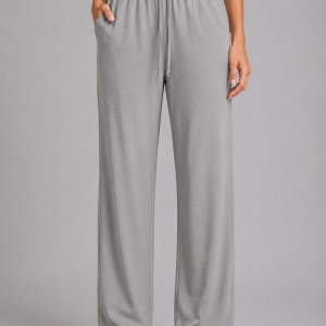 Women's Relaxed Drawstring Trousers ?C Wide Leg Casual Fit - Image 7