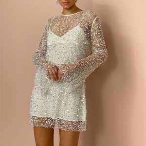 Ava | Shimmering and Sophisticated Women's Glitter Party Dress - Image 6