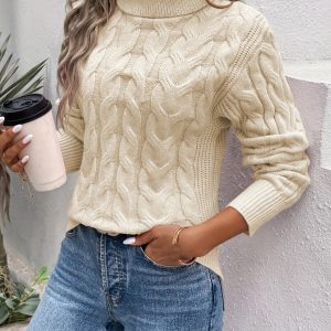 Comfortable Women's Turtleneck Sweater - Image 4