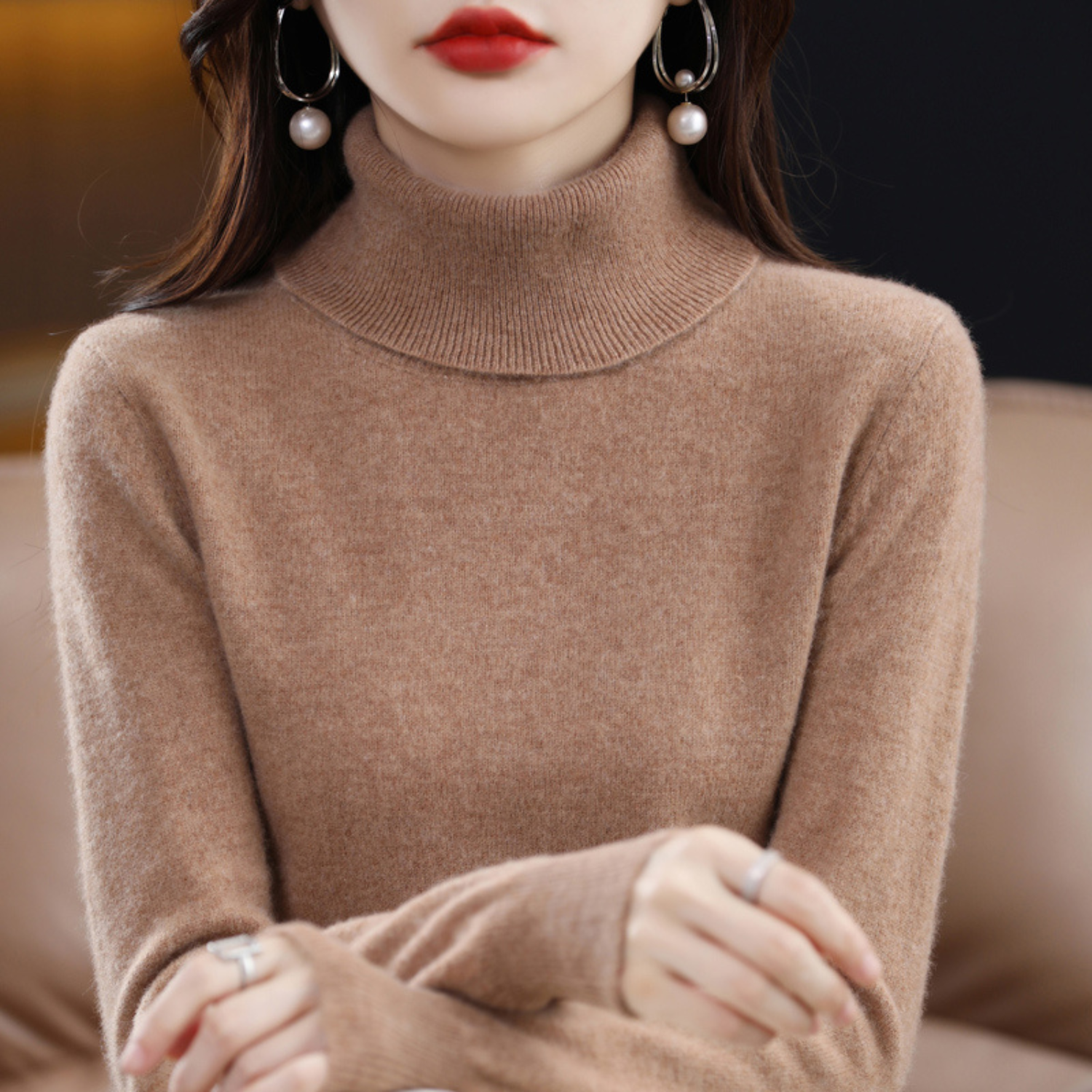 Elena Cashmere Turtleneck - Image 12