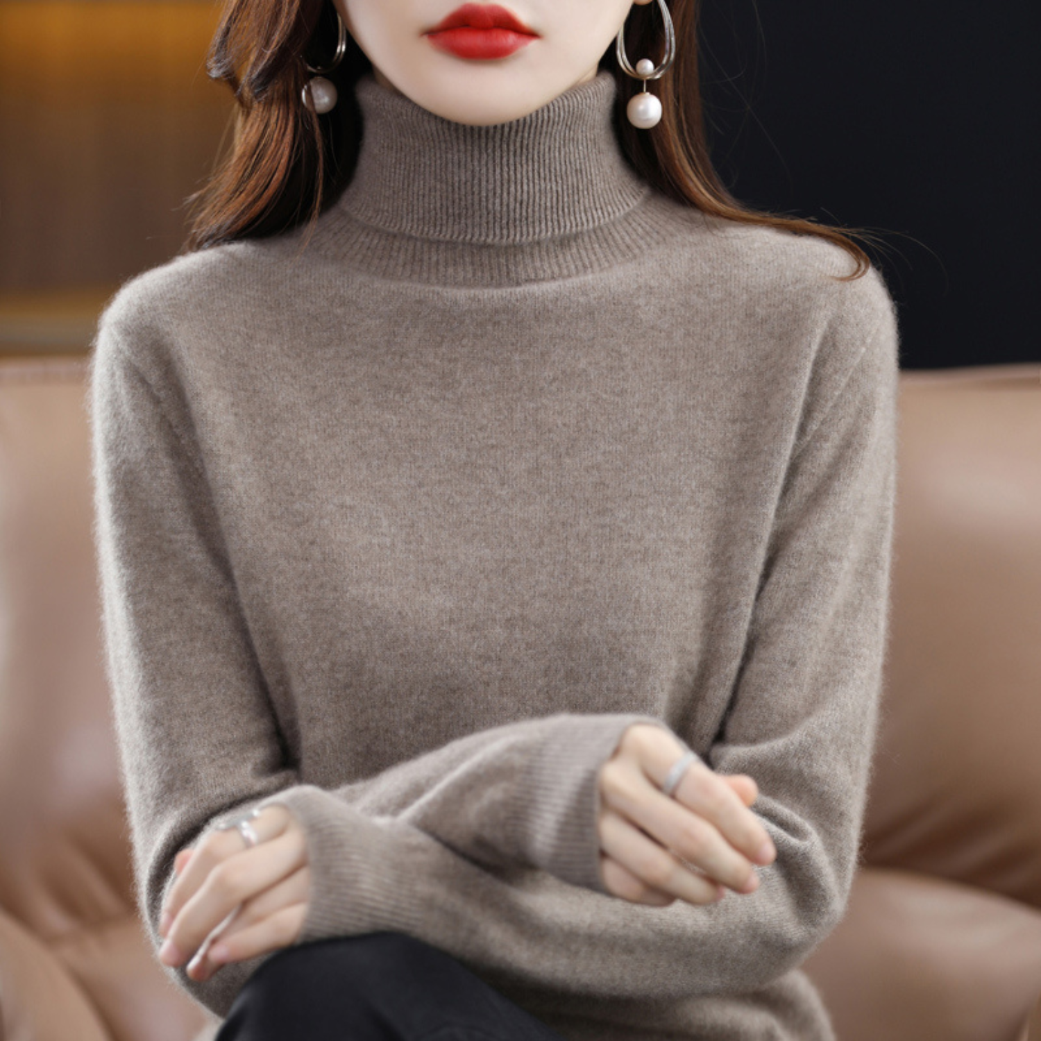 Elena Cashmere Turtleneck - Image 13