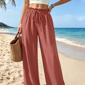 Women's High-Waisted Wide-Leg Trousers ?C Relaxed Fit - Image 7