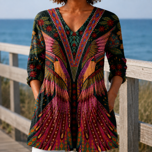Carmen-Elise V-Neck Tunic