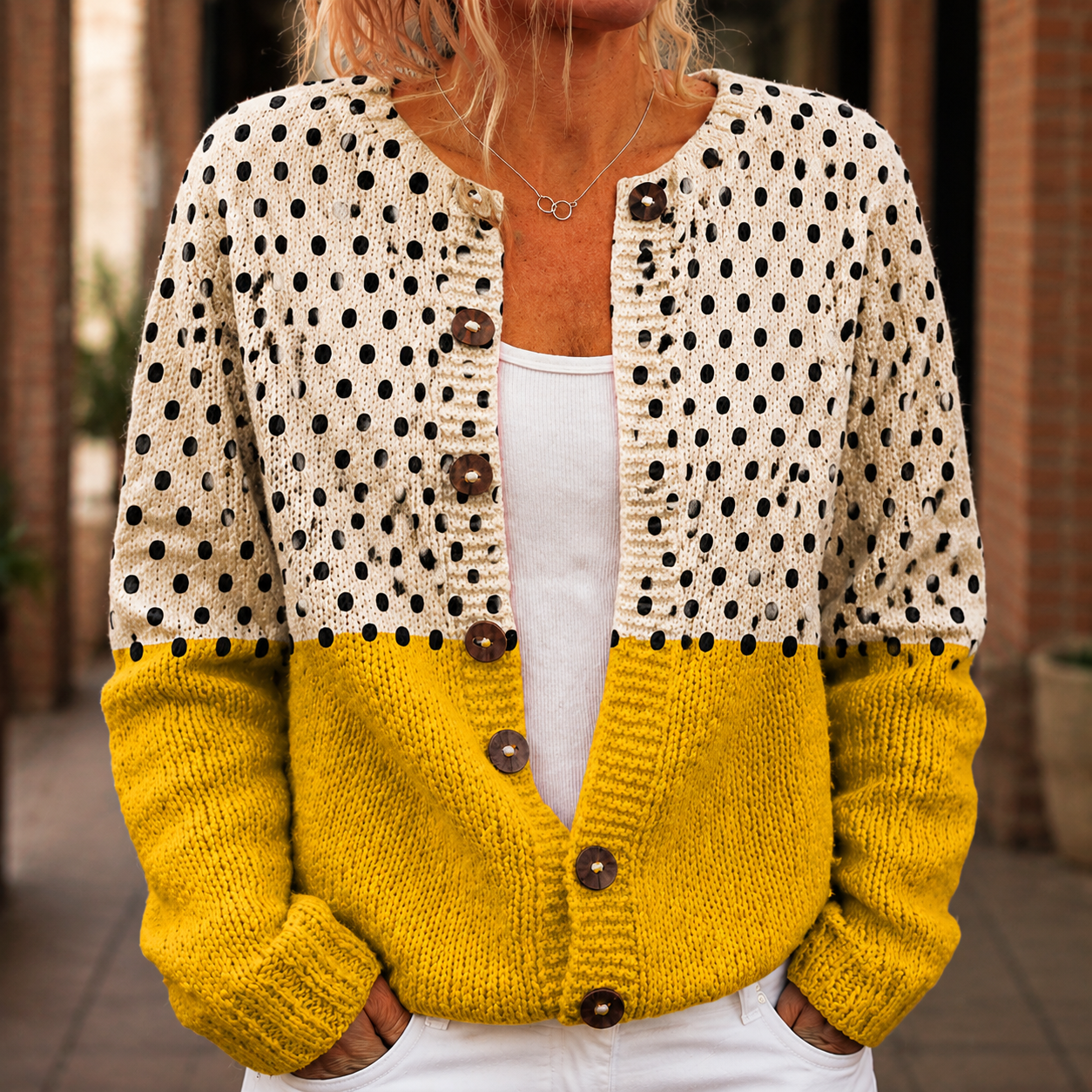Giselle Colorblock Cardigan - Image 1