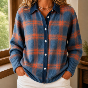 Sabina Plaid Sweater