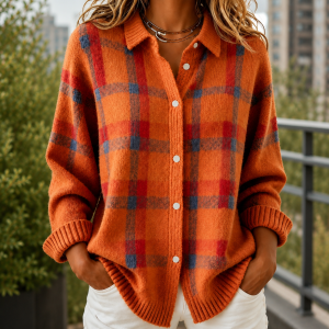 Faye Plaid Sweater