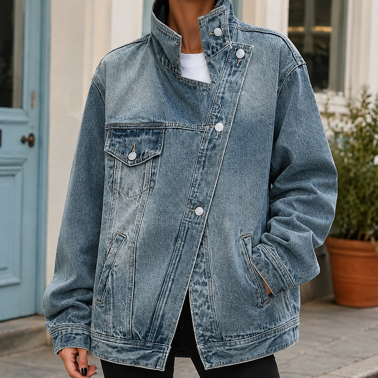 Francesca Asymmetric Jacket - Image 1