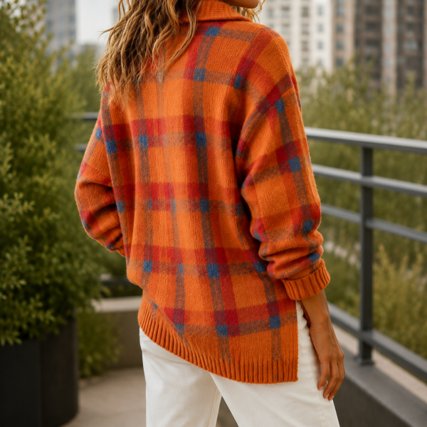 Faye Plaid Sweater