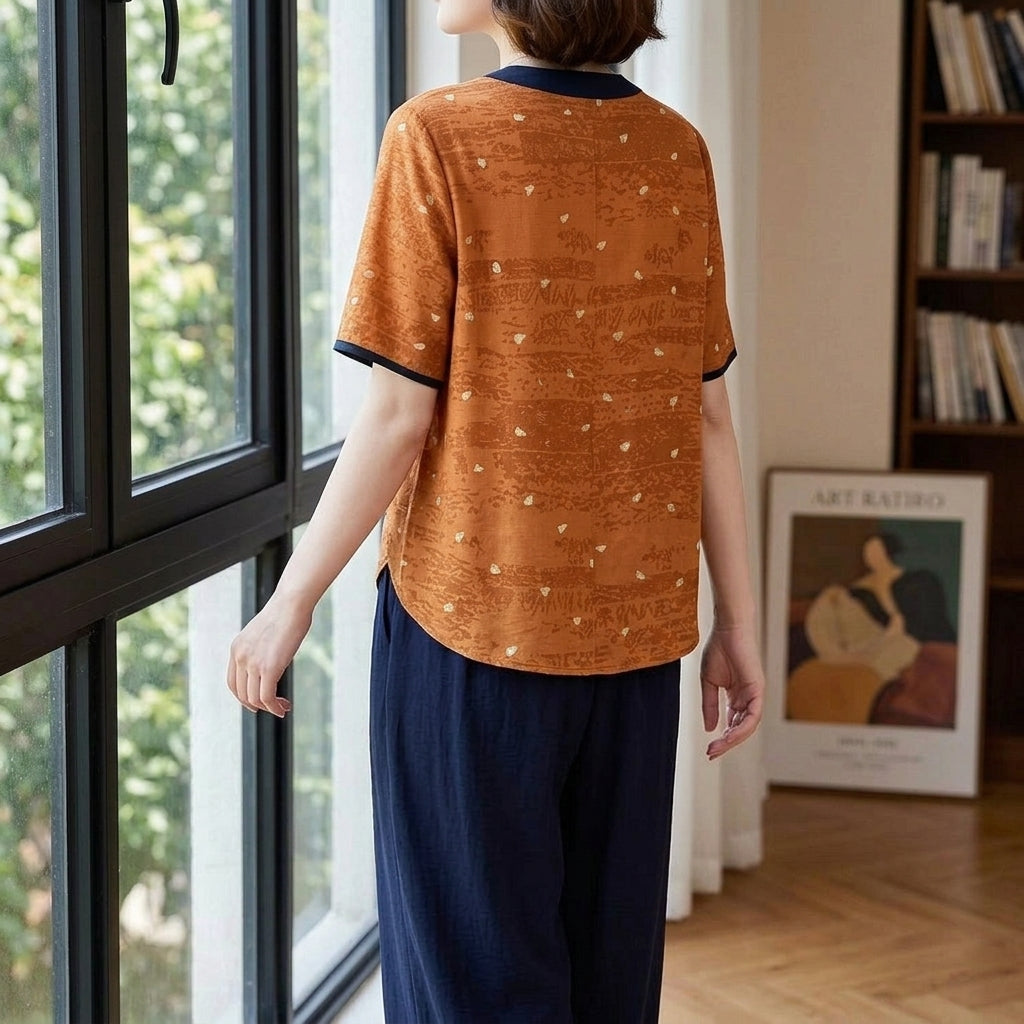 Sofia Contrast Trim Top - Image 3