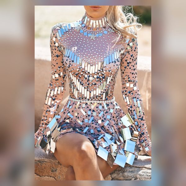 Cleo Crystal Embellished Mini Dress