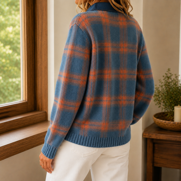 Sabina Plaid Sweater