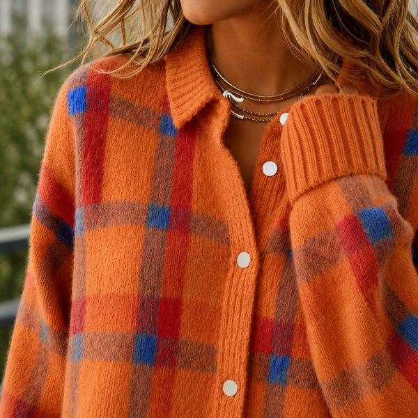 Faye Plaid Sweater