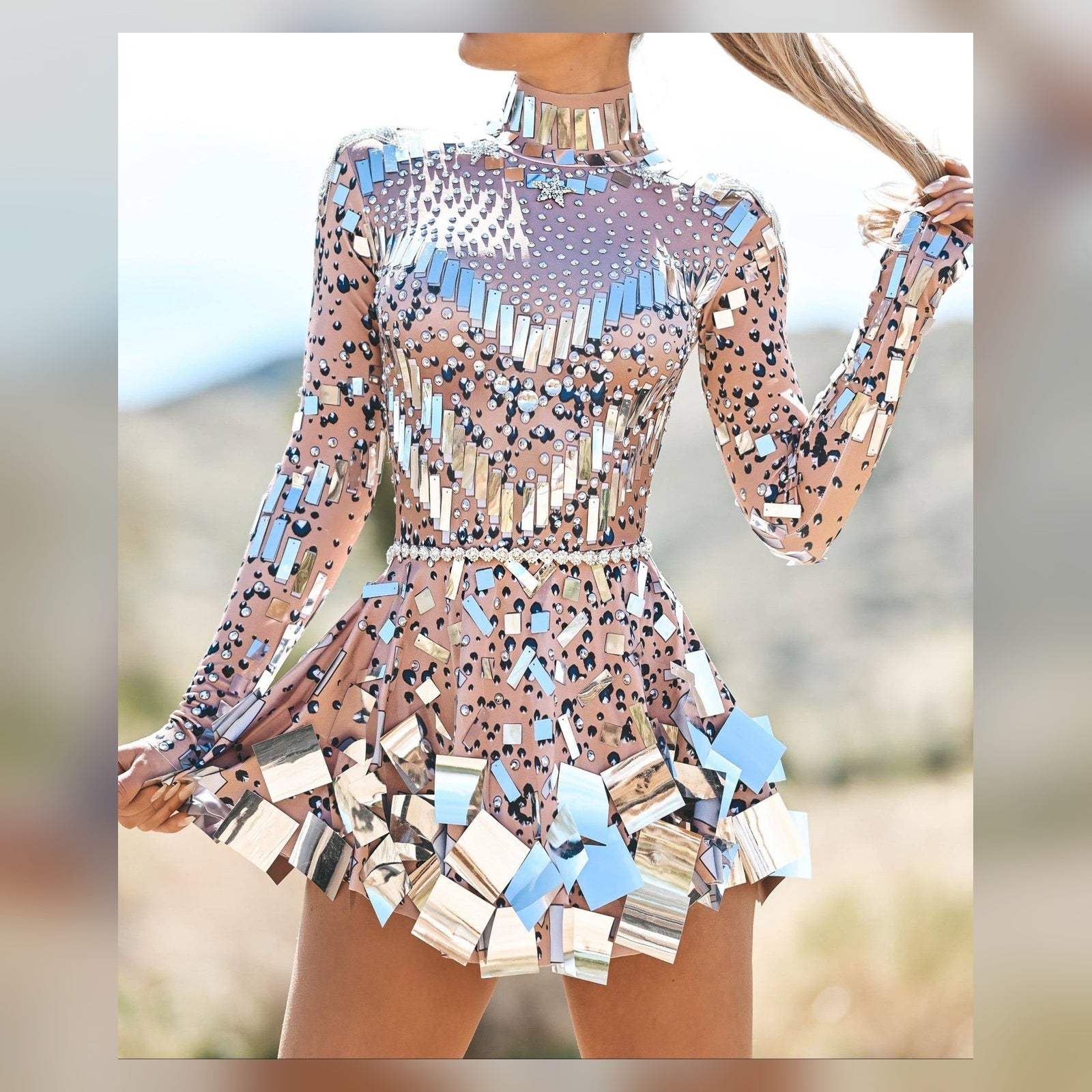 Cleo Crystal Embellished Mini Dress - Image 5