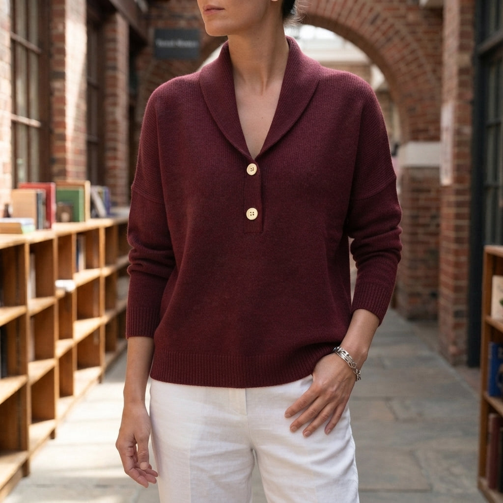 Livia Shawl Collar Sweater - Image 3