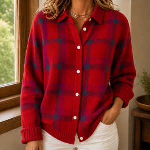 Sabina Plaid Sweater - Image 4