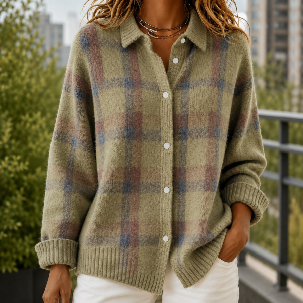 Faye Plaid Sweater