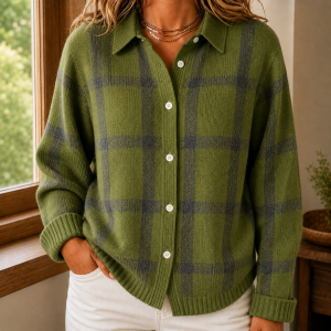 Sabina Plaid Sweater - Image 5