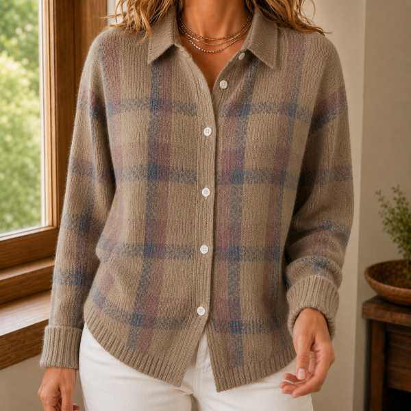 Sabina Plaid Sweater