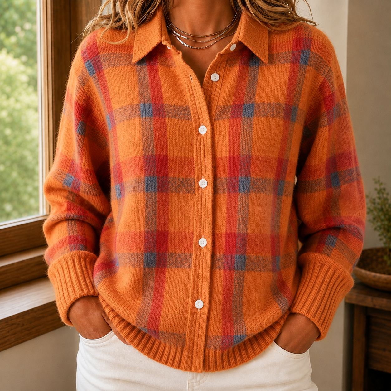 Sabina Plaid Sweater - Image 8
