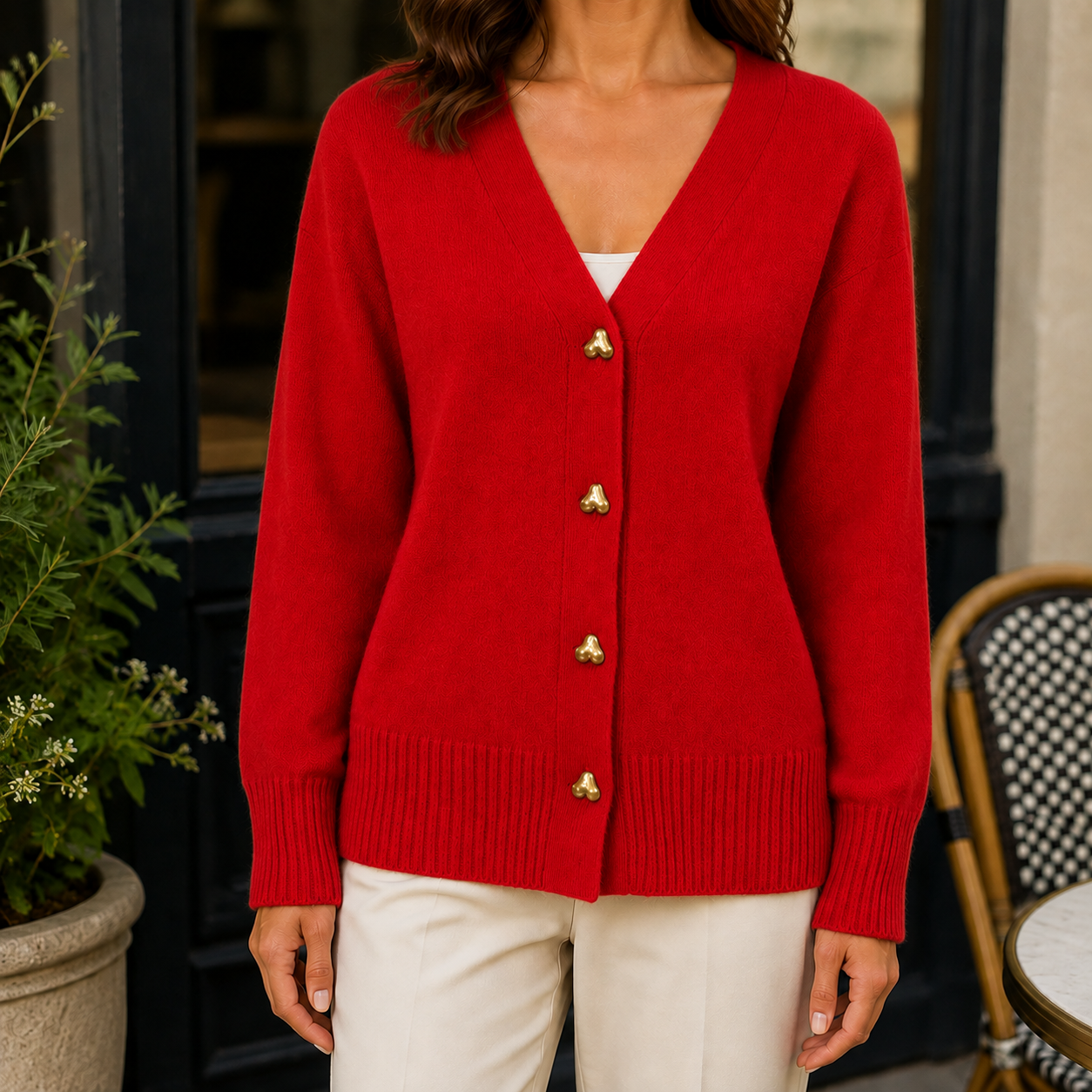 Adriana Heart-Button Sweater - Image 8