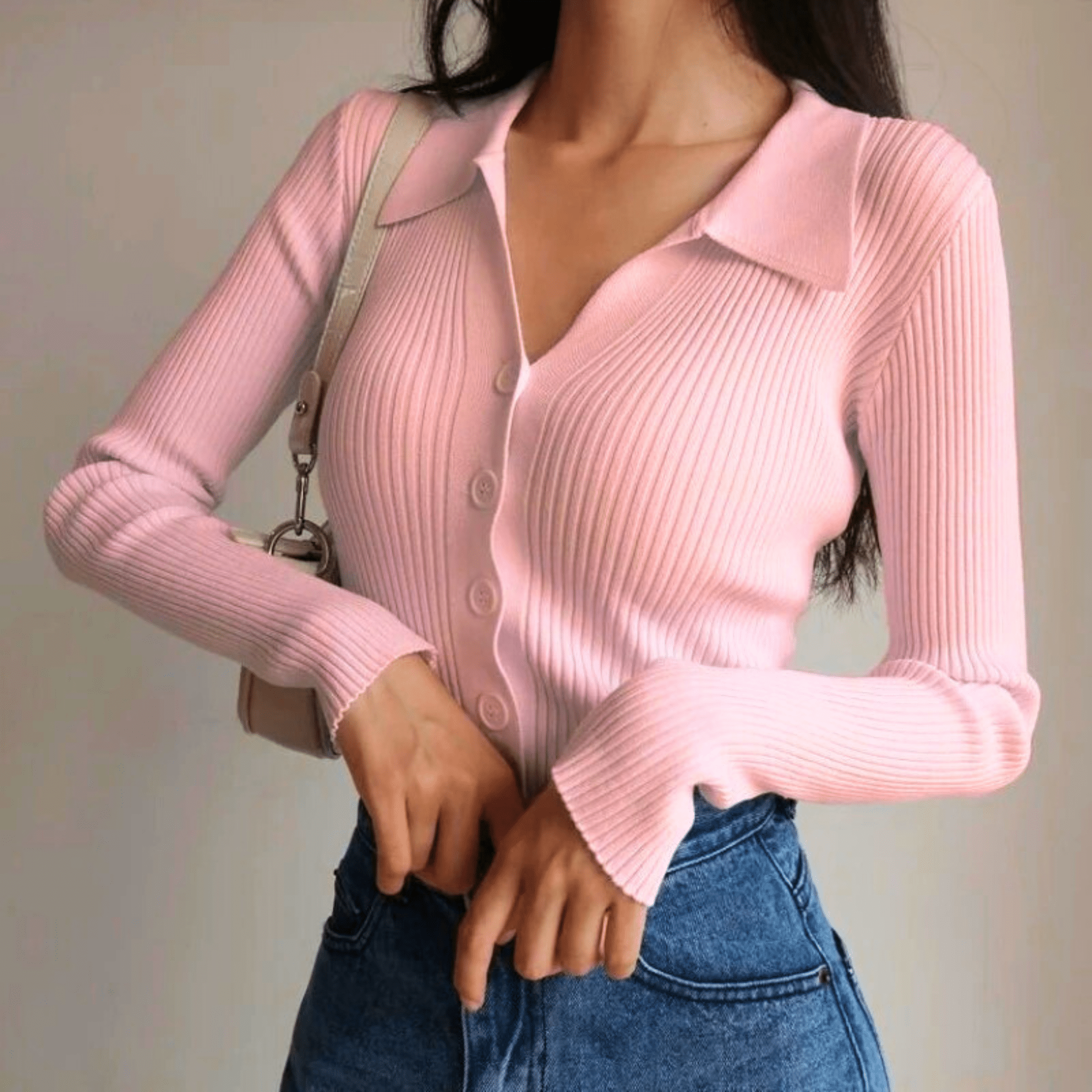 Marisse Ribbed Top - Image 2