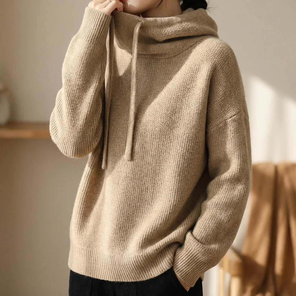 Luna Merino Knit Hoodie - Image 1
