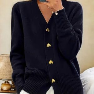 Women's Warm Wool Cardigan - Image 2