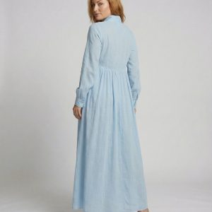 Women's Lightweight Button Front Maxi Shirt Dress ?C Relaxed Flowy Silhouette - Image 2
