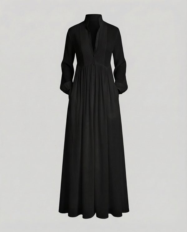 Women's Lightweight Button Front Maxi Shirt Dress ?C Relaxed Flowy Silhouette